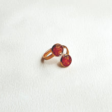 Cargar imagen en el visor de la galería, Anillo Doble Rosas Trituradas • Ajustable