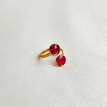 Cargar imagen en el visor de la galería, Anillo Doble Rosas Trituradas • Ajustable